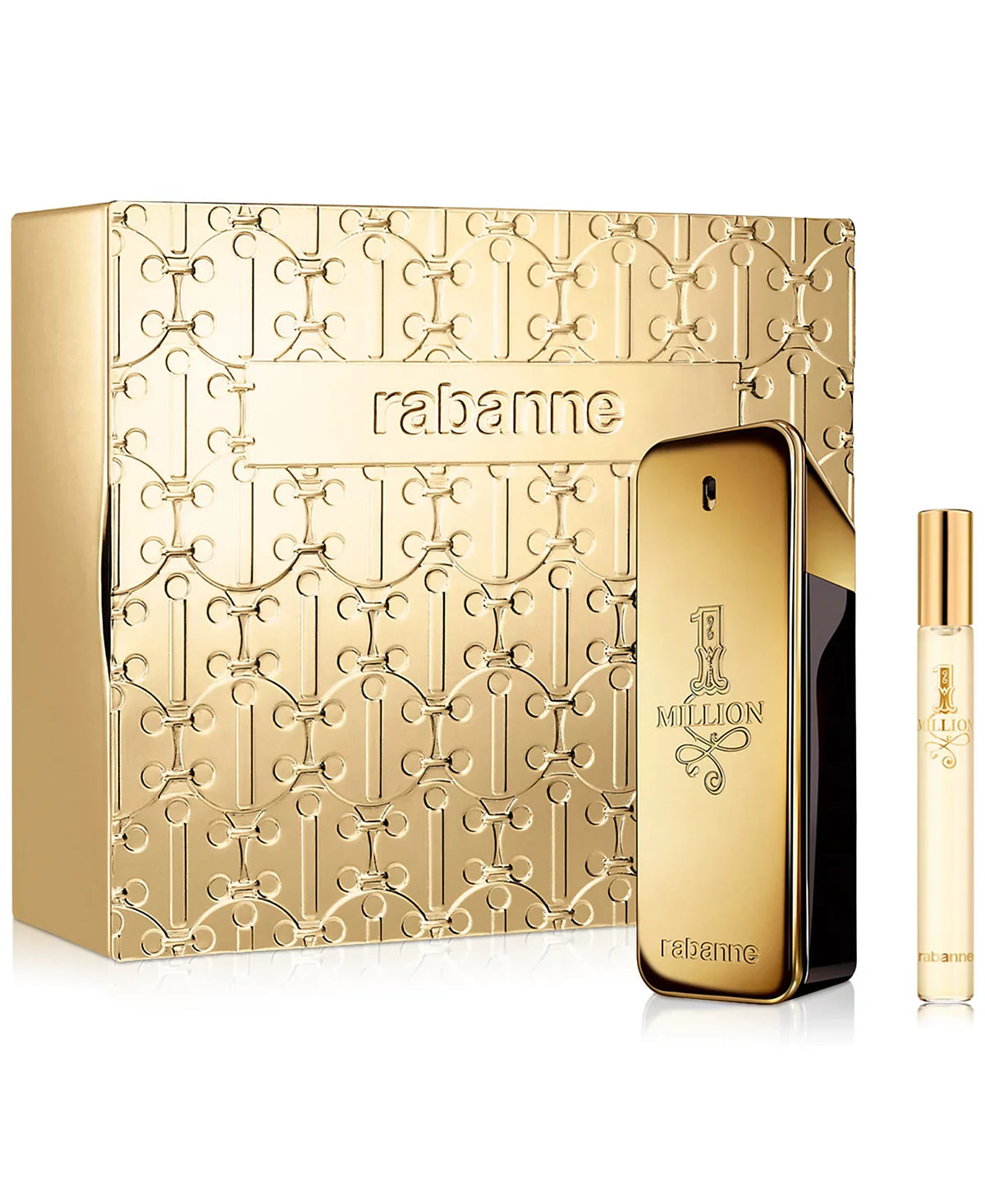 PACO RABANNE 1 MILLION 3.4 OZ/100ML MEN'S EAU DE TOILETTE + 0.33 OZ/10ML SPRAY PEN GIFT SET