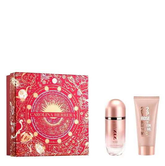 CAROLINA HERRERA 212 VIP ROSE 2.7 OZ/80ML WOMEN'S  EAU DE PARFUM + 3.4 OZ/100ML BODY LOTION GIFT SET