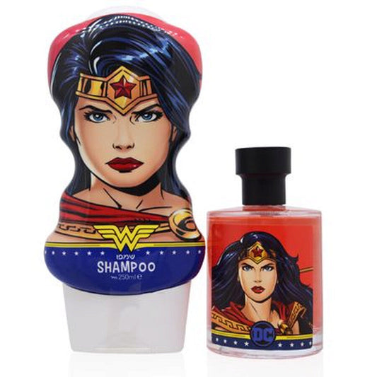 DC KIDS WONDER WOMAN 100ML EAU DE TOILETTE + 150ML SHAMPOO GIFT SET CARTON BOX