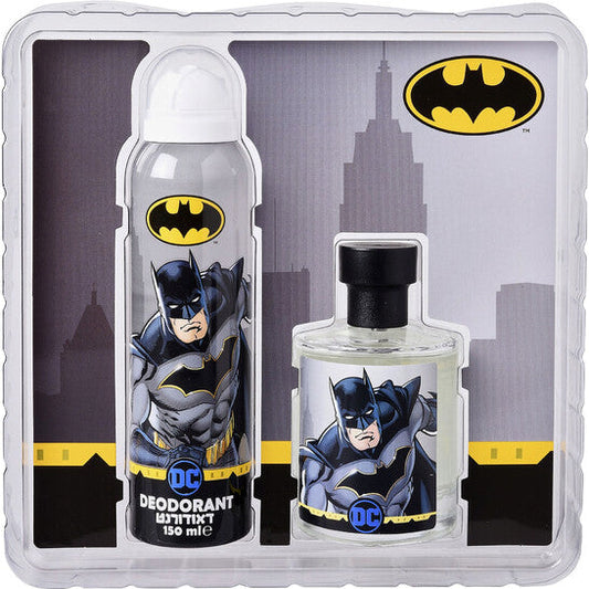 DC BATMAN 3.4 OZ/100ML KIDS EDT + 5.0 OZ/150ML DEODORANT SPRAY METAL BOX GIFT SET