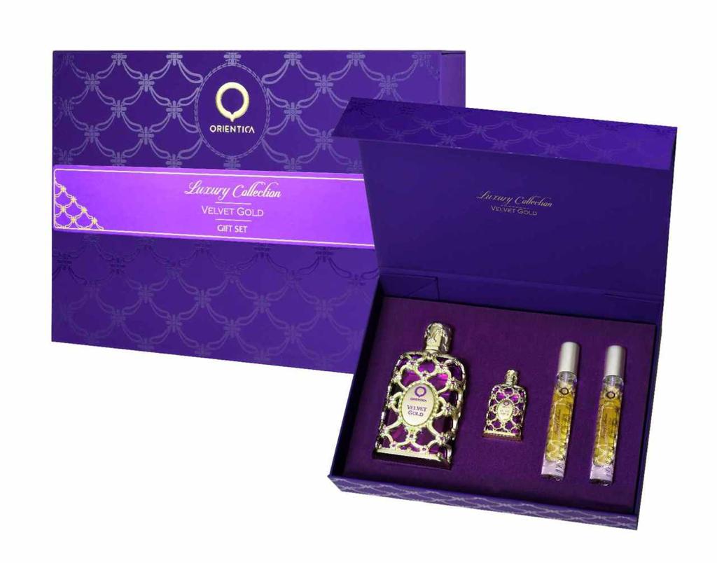 Orientica Luxury Collection Velvet Gold 4pc Gift Set Unisex