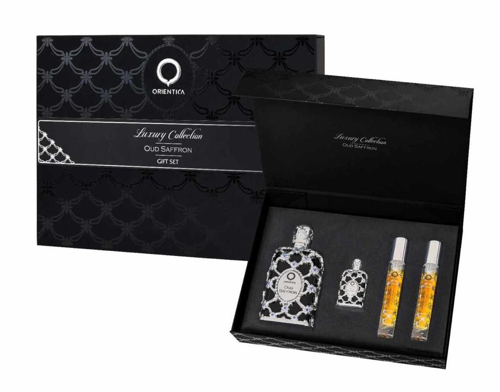 Orientica Luxury Collection Oud Saffron 4pc Gift Set Unisex