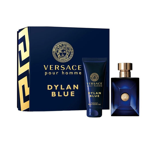 VERSACE DYLAN BLUE 3.4 OZ/100ML MEN'S EAU DE TOILETTE + 3.4 OZ/100ML SHOWER GEL GIFT SET